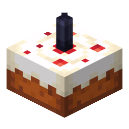 Cake with Black Candle
