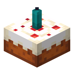 Cake with Cyan Candle