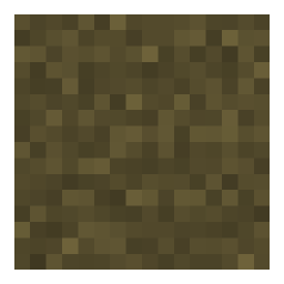 The grass block top face, tinted for the badlands biome