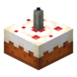 Cake with Light Gray Candle