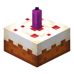 Cake with Magenta Candle