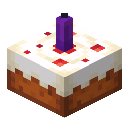 Cake with Purple Candle