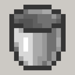 Bucket Minecraft PNG — transparent item & texture