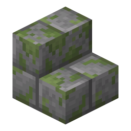 Mossy Stone Brick Stairs